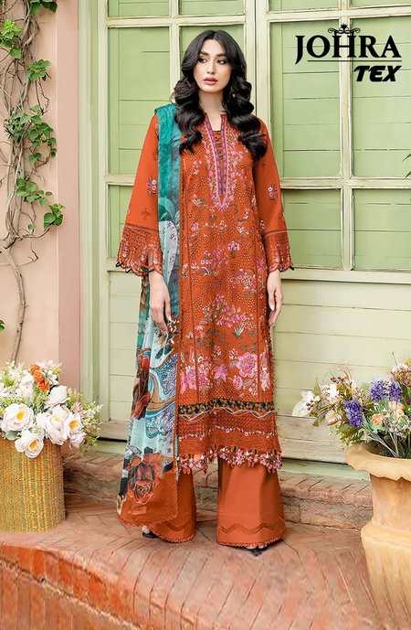 Johra Tex 195 Cambric Cotton Wholesale Pakistani Salwar Suits Suppliers In Mumbai